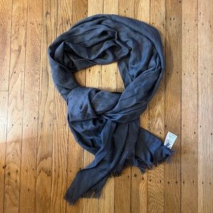 Grey wool Pendleton scarf